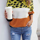 Color Block Round Neck Sweater