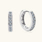 Moissanite 925 Sterling Silver Huggie Earrings | Length 0.65" Carat 0.96 Weight 0.08oz