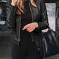 Mock Neck Zip Up Jacket