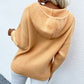 Drawstring Dropped Shoulder Hooded Sweater