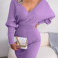 Delilah Rib-Knit Dolman Sleeve Sweater Dress