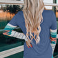 Geometric Round Neck Long Sleeve T-Shirt