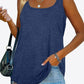 CHICbabe Full Size Curved Hem Square Neck Tank
