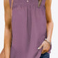 ROSE&THORN Full Size Smocked Tie Back Frill Trim Tank