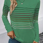 Striped Round Neck Long Sleeve T-Shirt