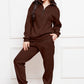 Comfy n' Cozy Half Zip Long Sleeve Sweatshirt and Pants Set