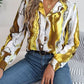 Printed Button Up Long Sleeve Shirt