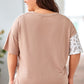 Plus Size Leopard V-Neck T-Shirt