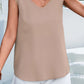 BAYSIDE ME Lace Detail Eyelash Trim V-Neck Tank