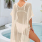 SO SUMMER One Size Fringe Trim Openwork Cover Up