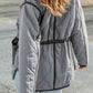 Full Size Drawstring Waist Zip-Up Jacket