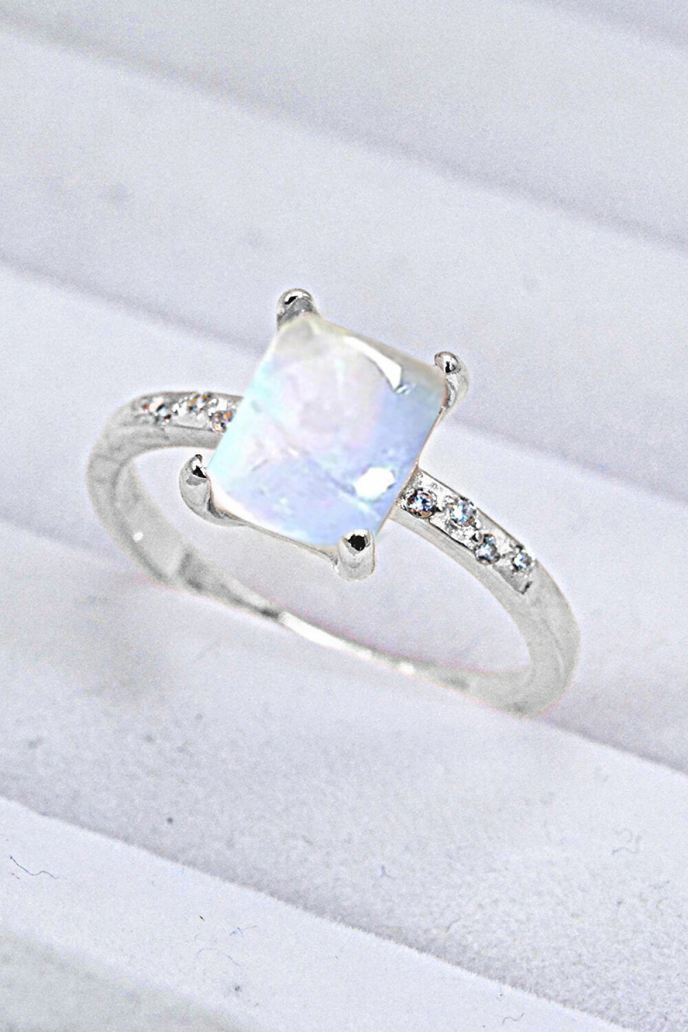 Square Moonstone Ring