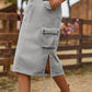 Women's Full Size Drawstring Denim Cargo Skirt