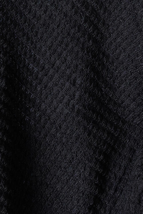 Zenana Full Size Round Neck High-Low Slit Knit Top *