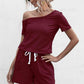 SavannahJayJumpers One Shoulder Tie Waist Romper