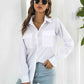 Collared Neck Buttoned Shirt with Pockets