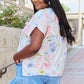 White Birch One And Only Full Size Short Sleve Floral Print Top