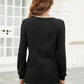 Ribbed Surplice Long Sleeve T-Shirt