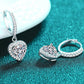 2 Carat Moissanite Women's Heart-Shaped Drop Earrings
