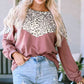 Leopard Round Neck Long Sleeve T-Shirt