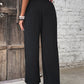 INSPRIRE ME Ruched High Waist Straight Leg Pants