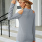 Full Size Dropped Shoulder Long Sleeve Blouse