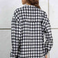 Plaid Dropped Shoulder Shirt Jacket