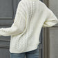 Cable-Knit Turtle Neck Long Sleeve Sweater
