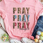 Letter Graphic Round Neck Short Sleeve T-Shirt