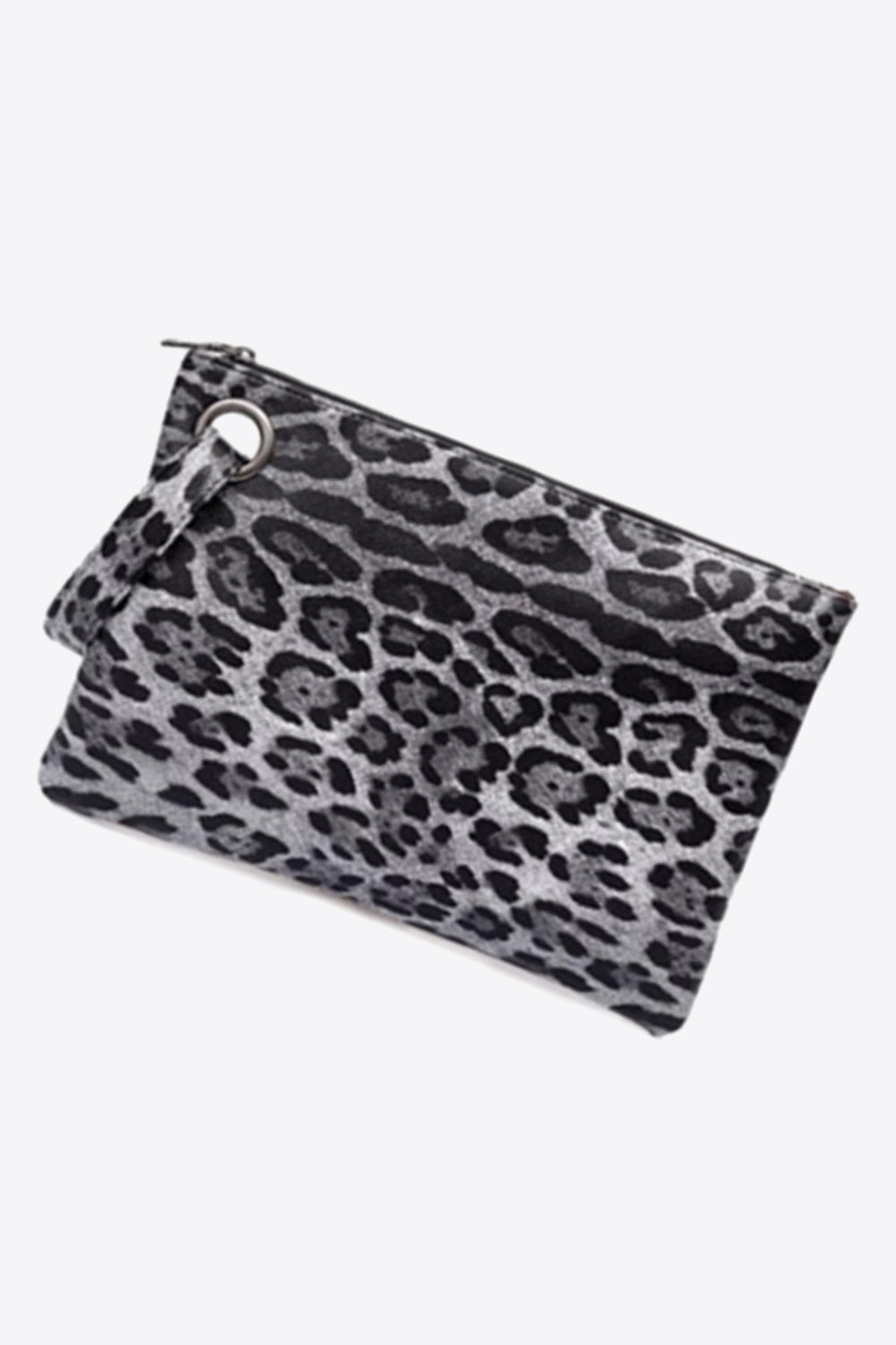 One Size Shana Leopard PU Leather Clutch