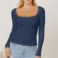 Square Neck Long Sleeve T-Shirt