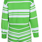 Women's SoBeautiful Striped Lantern Sleeve Knit Top and Drawstring Shorts Set
