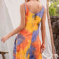 Tie-Dye Sleeveless Dress with Pockets