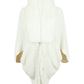 One Size Fringe Detail Long Sleeve Ribbed Poncho