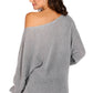 One Shoulder Dolman Sleeve Sweater