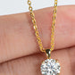 Women's 925 Sterling Silver 1 Carat Moissanite Chain-Link Necklace