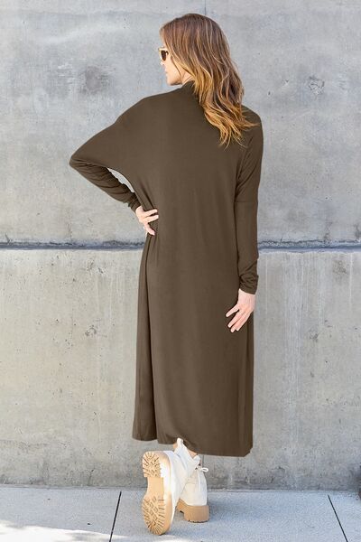 Basic Bae Full Size Open Front Long Sleeve Cover Up Cardigan