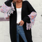 Fringe Sleeve Dropped Sholder Cardigan
