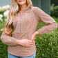 Zip-Up Long Sleeve Sweatshirt