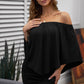 Off-Shoulder Three-Quarter Sleeve Mini Dress