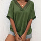 Lace Detail V-Neck T-Shirt