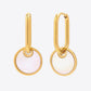 Copper White Mother-Of-Pearl Drop Earrings