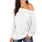 One Shoulder Dolman Sleeve Sweater