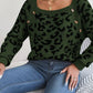 BodaciousBabe Leopard Buttoned Square Neck Sweater