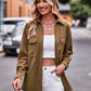 Full Size Dropped Shoulder Longline Shirt with Pockets