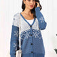 Christmas Snowflake Button Down Cardigan