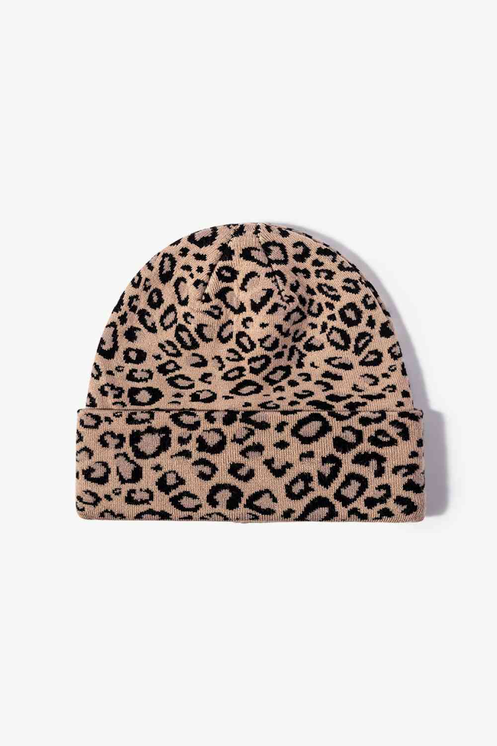 CHIC HATZ Leopard Pattern Hat Cuffed Beanie