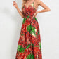 Printed Surplice Maxi Cami Dress