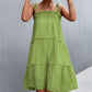 Women's Tie-Shoulder Frill Trim Sleeveless Dress