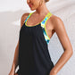 SANDn'SUN Chevron Stripe Full Size Racerback Swim Tank